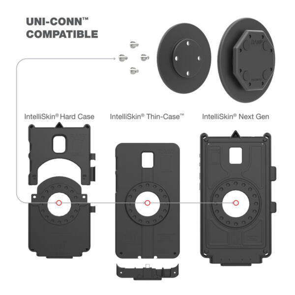 Ram mounts gds uni-conn adapter für intelliskin schutzhüllen - schrauben-set – bild 4