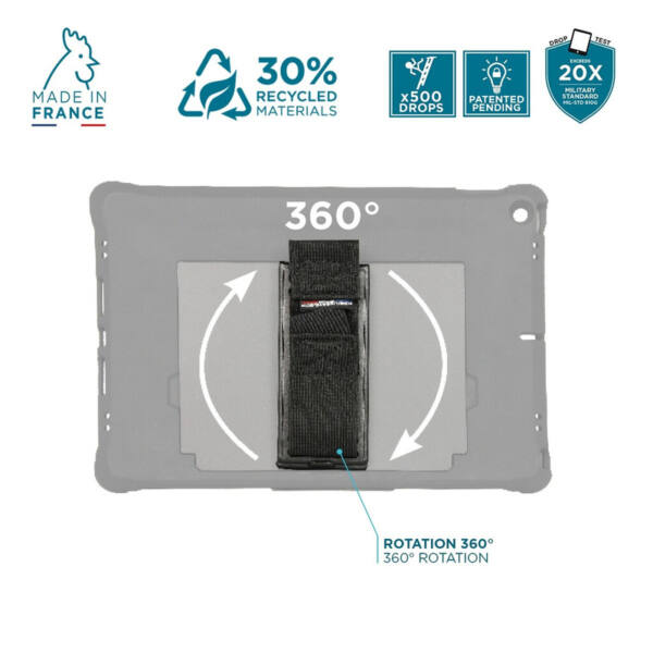 Protech – fodral + 360° handrem + stöd för ipad 11'' 2025 (11:e gen) – ipad 10,9'' (10:e gen) - bild 2