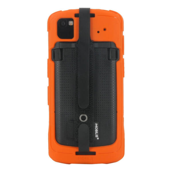 Mobilis protech - schutzhülle - safety orange + handschlaufe für zebra tc53 - tc58 - pantone 021c - soft bag – bild 1