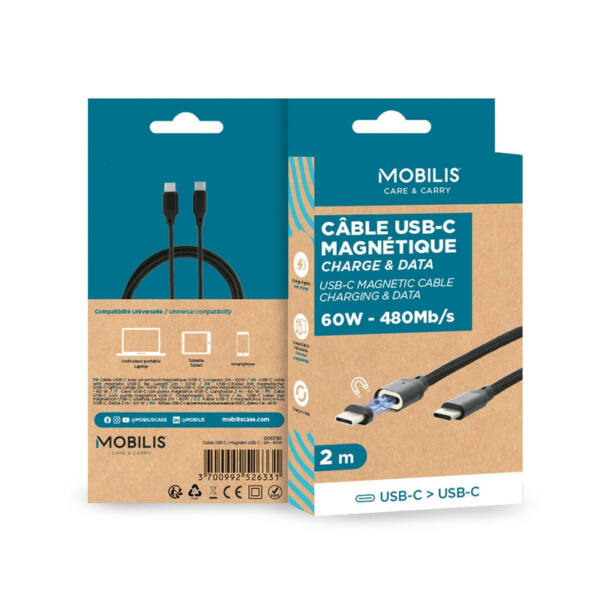 Usb-c-kabel / magnetisches usb-c-kabel - 2m - 60w – bild 4