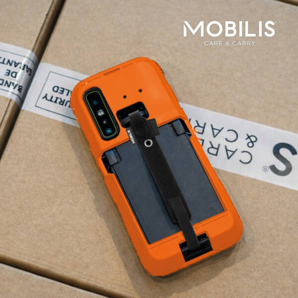 Protech-fodral - hi-vis orange + handrem för zebra tc501 - pantone 021c - mjuk väska - bild 7