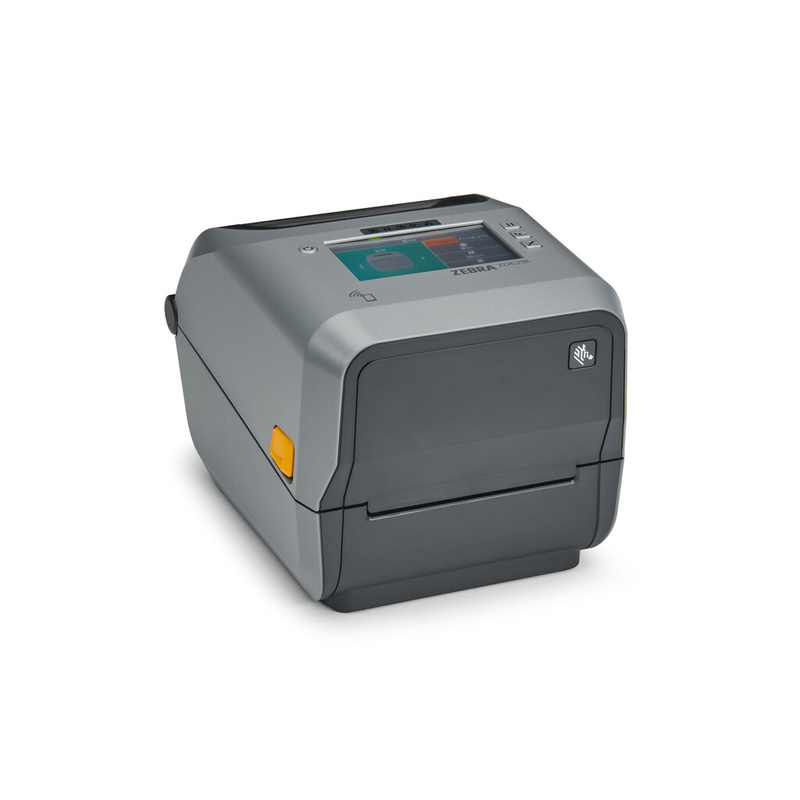 Zebra ZD621R, RFID, 12 punkter/mm (300 dpi), disp. (farve), RTC, RFID, USB, USB Host, RS232, BT, Ethernet, Wi-Fi, kit (USB), grå