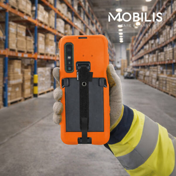 Protech-fodral - hi-vis orange + handrem för zebra tc501 - pantone 021c - mjuk väska - bild 8